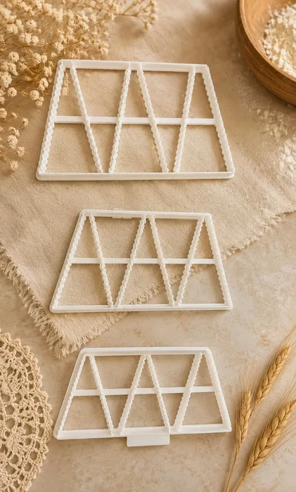 שבלונה לחיתוך משולשים גובה 12 רוחב 5 ס"מ