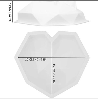 סיליקון לב מעוצב לבן 2.