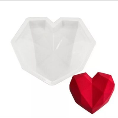 סיליקון לב לבן יהלום 20 סמ.