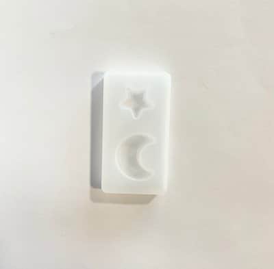 סיליקון ירח כוכב לקישוט 3 סמ גובה . 2 סמ רוחב