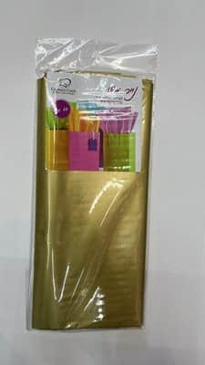 נייר עטיפה ואריזה זהב בהיר. 10 יח