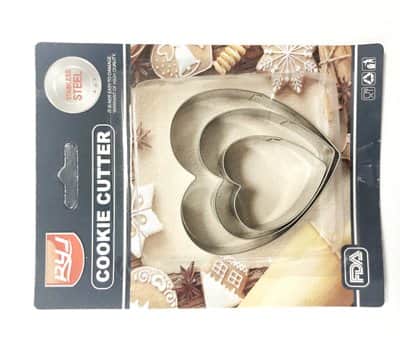 סט 3חותכנים לב