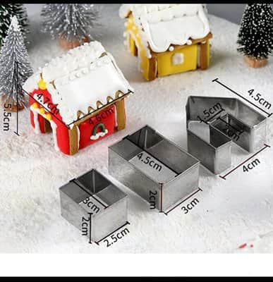 סט חותכנים נירוסטה צורת בית.