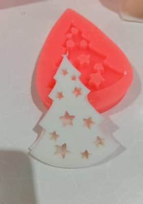 סיליקון עץ חג המולד עם תליה קוטר 7 סמ