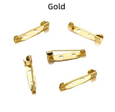 סיכת בטחון עם סגירה צבע זהב 20 יח אורך 30 MM