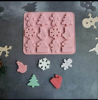 סיליקון חג המולד צורות שונות 12 צורות