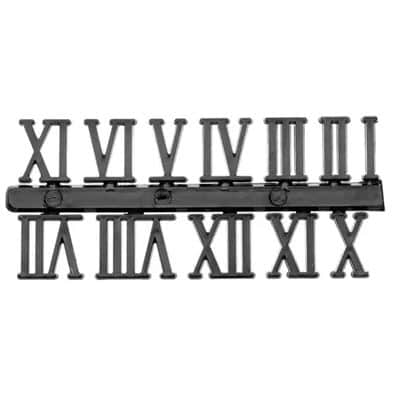 מספרים בשפה הלטינית נבצבע שחור (ליצירת שעון קיר )