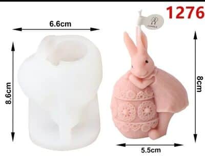 סיליקון חג פסחה ארנבת עם ביצה