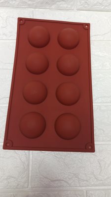 סיליקון 8 שקעים חצי כדור קוטר5.6 סמ.