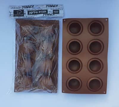 תבנית סיליקון 8 שקעים עגול קרמבו
