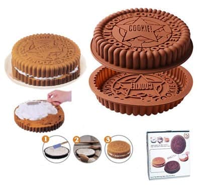 תבנית סיליקון צורת עוגית אוריו שני חלקים קוטר 27